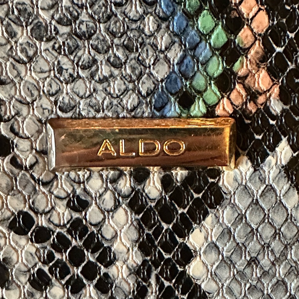 ALDO Faux Snakeskin Backpack NWOT - Picture 3 of 13